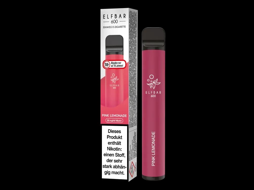 Elfbar 600 Einweg E-Zigarette - Apple Peach (Packung: 1er Packung / Stärke: 20 mg/ml / Geschmack: Pink Lemonade) (4475,00 EUR / liter)