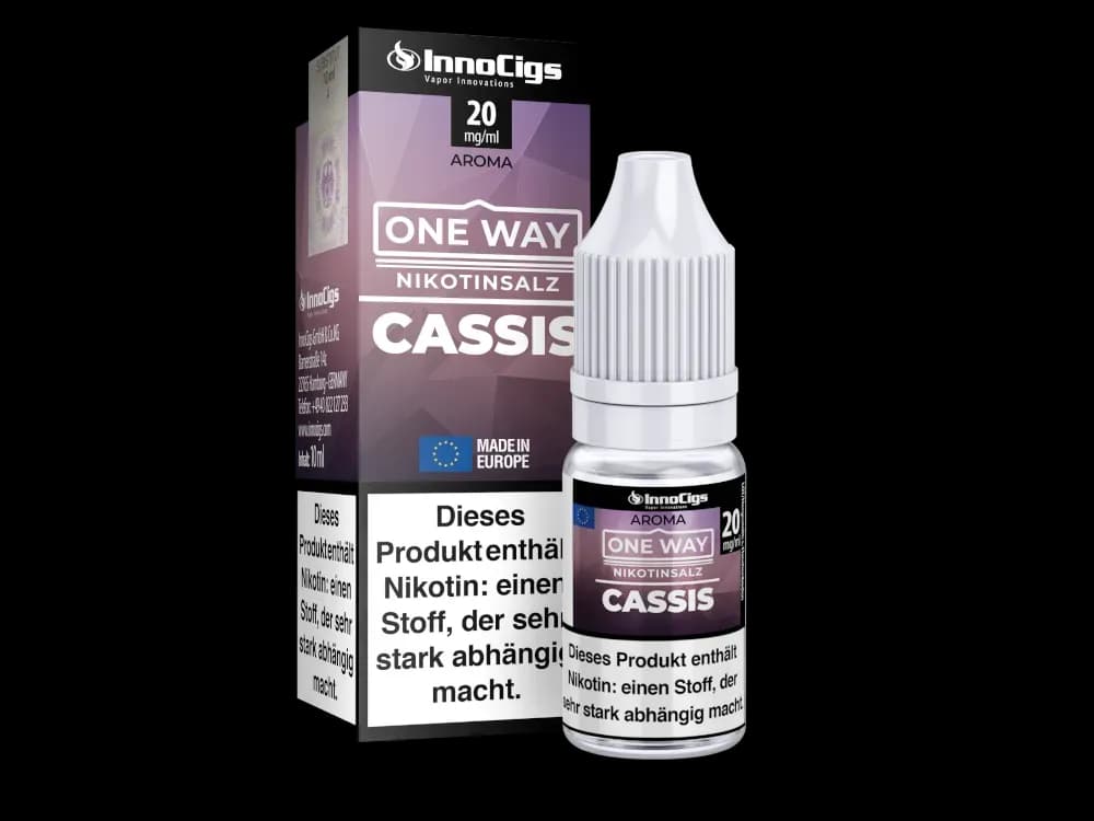 InnoCigs - One Way - Cassis - Nikotinsalz Liquid (Packung: 1er Packung / Stärke: 20 mg/ml) (895,00 EUR / liter)