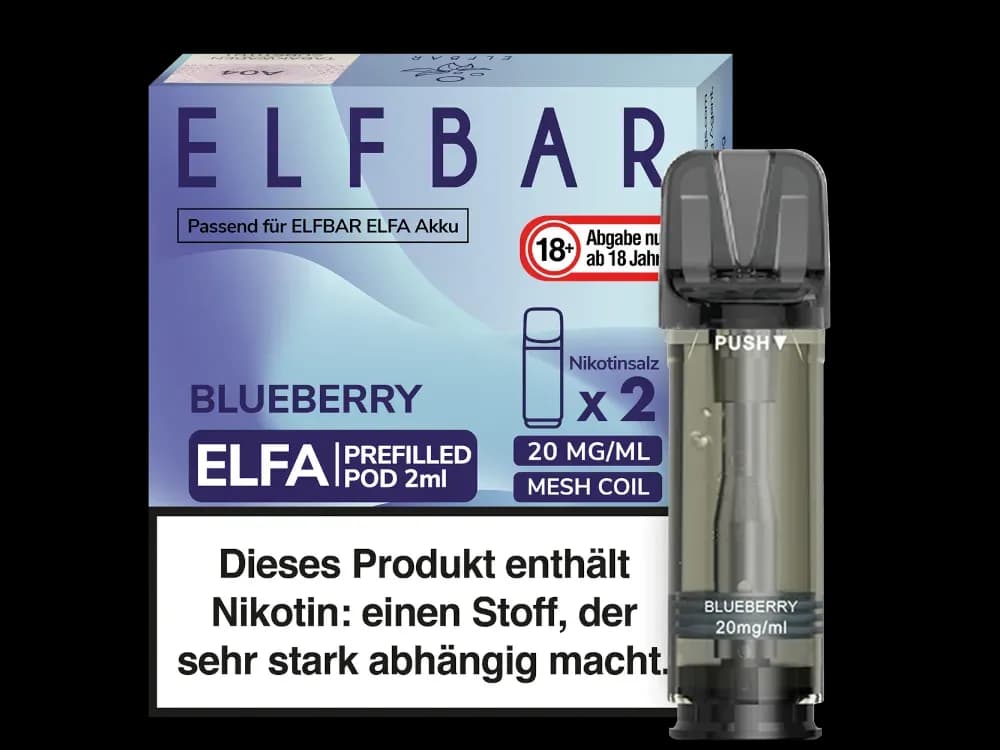 Elfbar Elfa Pod 20mg/ml (2 Stück) - Blue Razz Lemonade (Packung: 1er Packung / Stärke: 20 mg/ml / Geschmack: Blueberry) (2987,50 EUR / liter)