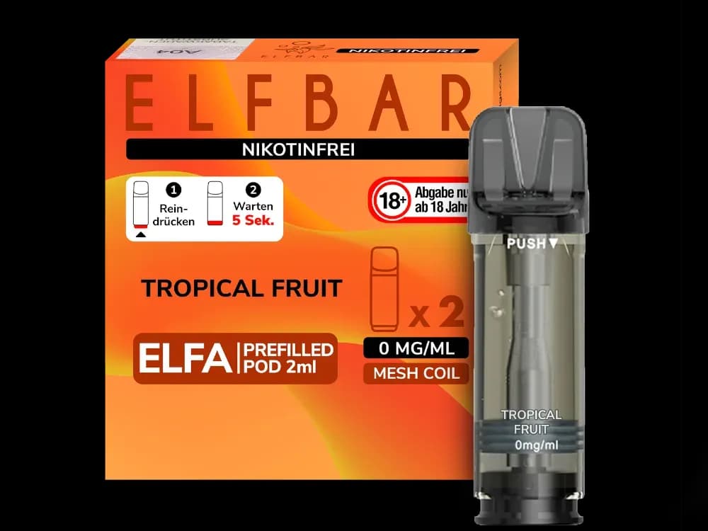 Elfbar Elfa Pod 20mg/ml (2 Stück) - Blue Razz Lemonade (Packung: 1er Packung / Stärke: 0 mg/ml / Geschmack: Tropical Fruit) (2987,50 EUR / liter)