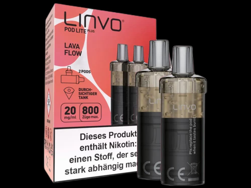 Linvo - Pod Lite Plus Cartridge 20 mg/ml (2 Stück pro Packung) - Blueberry Pomegranate Lemonade (Packung: 1er Packung / Stärke: 20 mg/ml /...