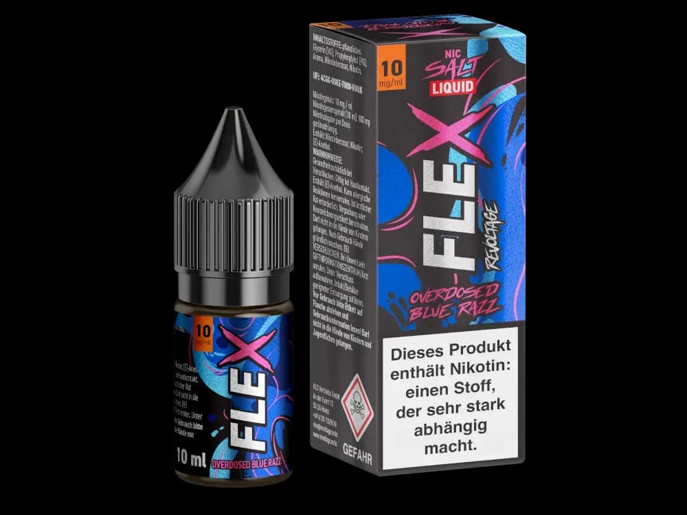 Revoltage - FLEX Nikotinsalz Liquid - Blue Razz (Packung: 1er Packung / Stärke: 10 mg/ml / Geschmack: Blue Razz) (995,00 EUR / liter)