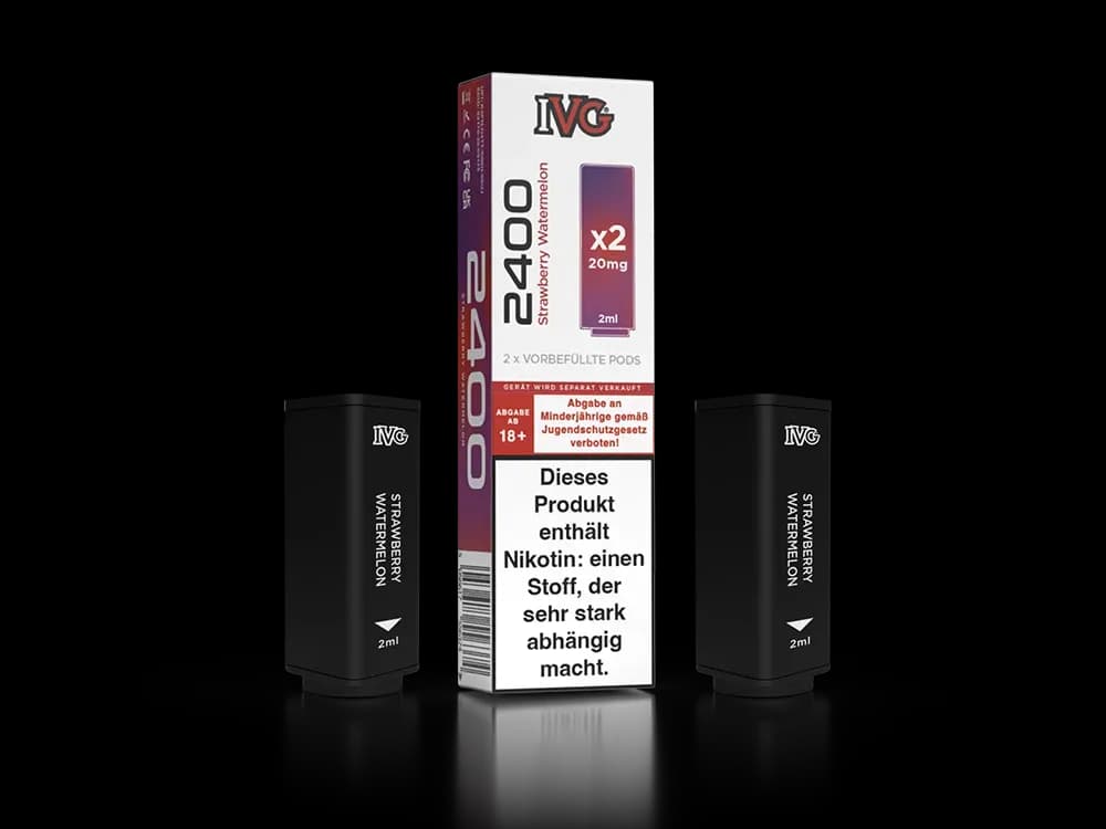 IVG - 2400 Pod 20mg/ml (2 Stück pro Packung) - Blue Razz Cherry (Packung: 1er Packung / Stärke: 20 mg/ml / Geschmack: Strawberry Watermelon)...