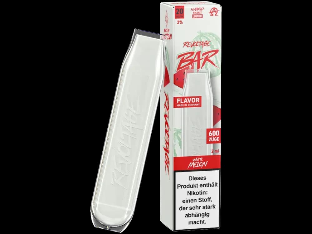 Revoltage Bar Einweg E-Zigarette - Aqua Berries (Packung: 1er Packung / Stärke: 20 mg/ml / Geschmack: White Melon) (4475,00 EUR / liter)