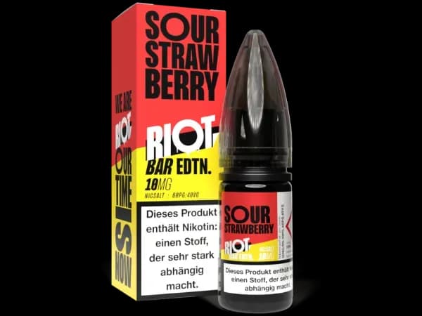Riot Squad - BAR EDTN. - Nikotinsalz Liquid - Sour Strawberry (Packung: 1er Packung / Stärke: 10 mg/ml / Geschmack: Sour Strawberry) (895,00 EUR /...