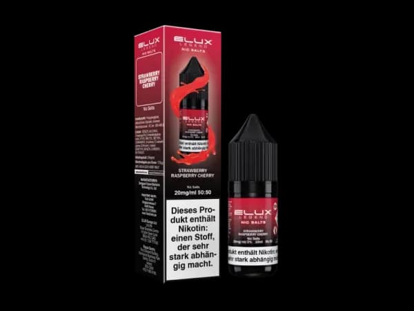Elux - Nikotinsalz Liquid  - Strawberry Raspberry Cherry (Packung: 1er Packung / Stärke: 20 mg/ml / Geschmack: Strawberry Raspberry Cherry) (995,00...