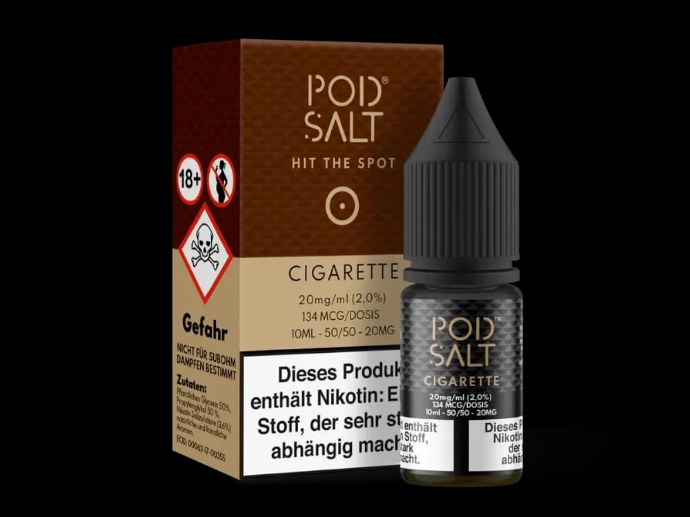 Pod Salt - Cigarette - E-Zigaretten Nikotinsalz Liquid (Packung: 1er Packung / Stärke: 20 mg/ml) (995,00 EUR / liter)