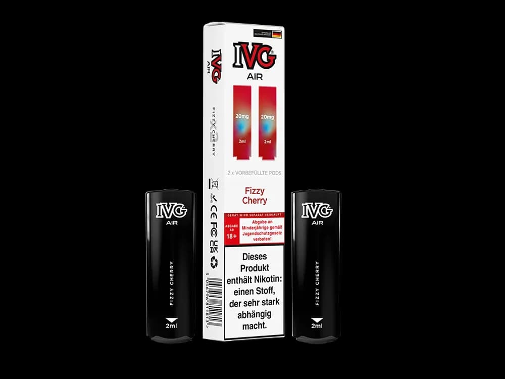 IVG AIR Pod (2 Stück pro Packung) - Blue Raspberry Ice (Packung: 1er Packung / Stärke: 20 mg/ml / Geschmack: Fizzy Cherry) (2237,50 EUR / liter)