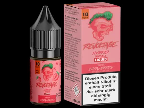 Revoltage - Tobacco Gold - Hybrid Nikotinsalz Liquid - Super Strawberry (Packung: 1er Packung / Stärke: 20 mg/ml / Geschmack: Super Strawberry)...