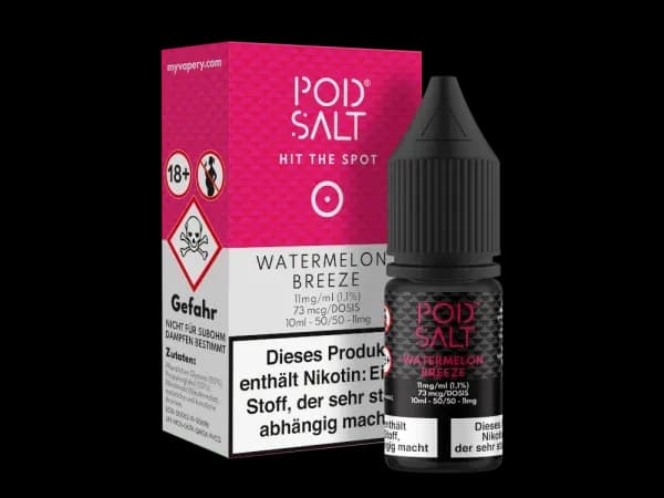 Pod Salt - Watermelon Breeze - Nikotinsalz Liquid  (Packung: 1er Packung / Stärke: 20 mg/ml) (995,00 EUR / liter)