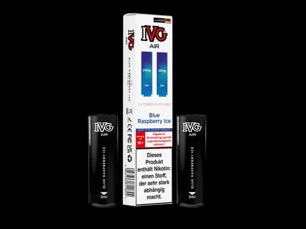 IVG AIR Pod (2 Stück pro Packung) - Blue Raspberry Ice (Packung: 1er Packung / Stärke: 20 mg/ml / Geschmack: Fizzy Cherry) (2237,50 EUR / liter)