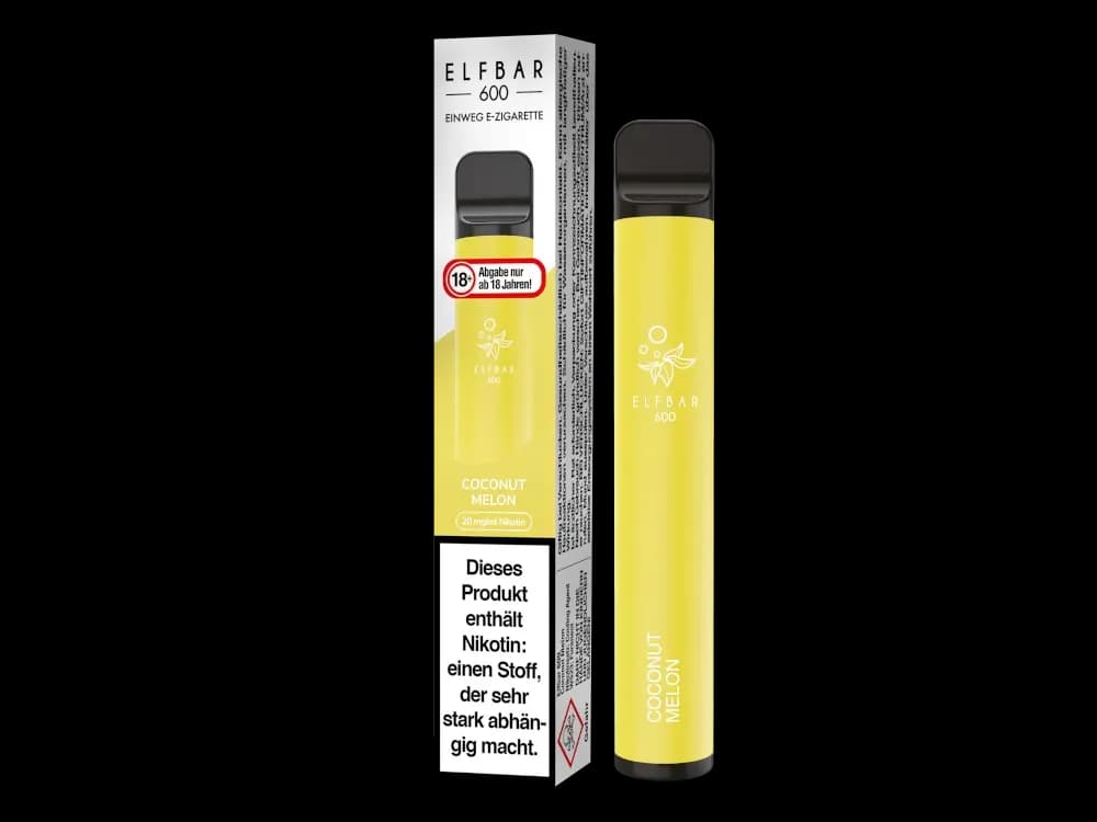 Elfbar 600 Einweg E-Zigarette - Apple Peach (Packung: 1er Packung / Stärke: 20 mg/ml / Geschmack: Coconut Melon) (4475,00 EUR / liter)