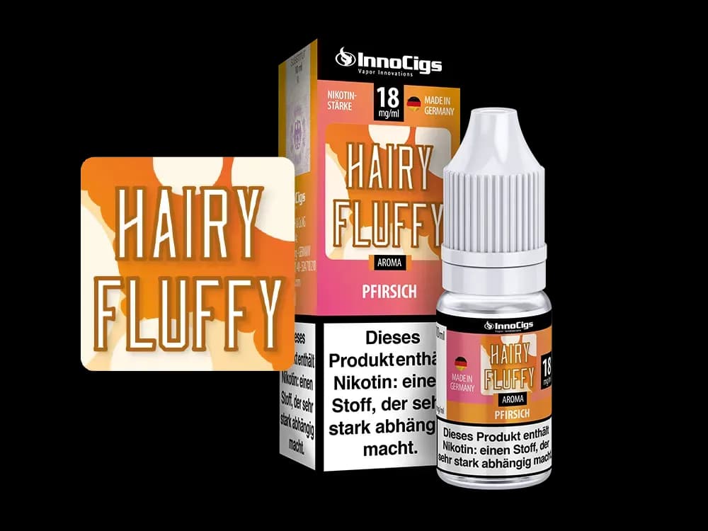 Hairy Fluffy Pfirsich Aroma - Liquid für E-Zigaretten (Packung: 1er Packung / Stärke: 0 mg/ml) (895,00 EUR / liter)