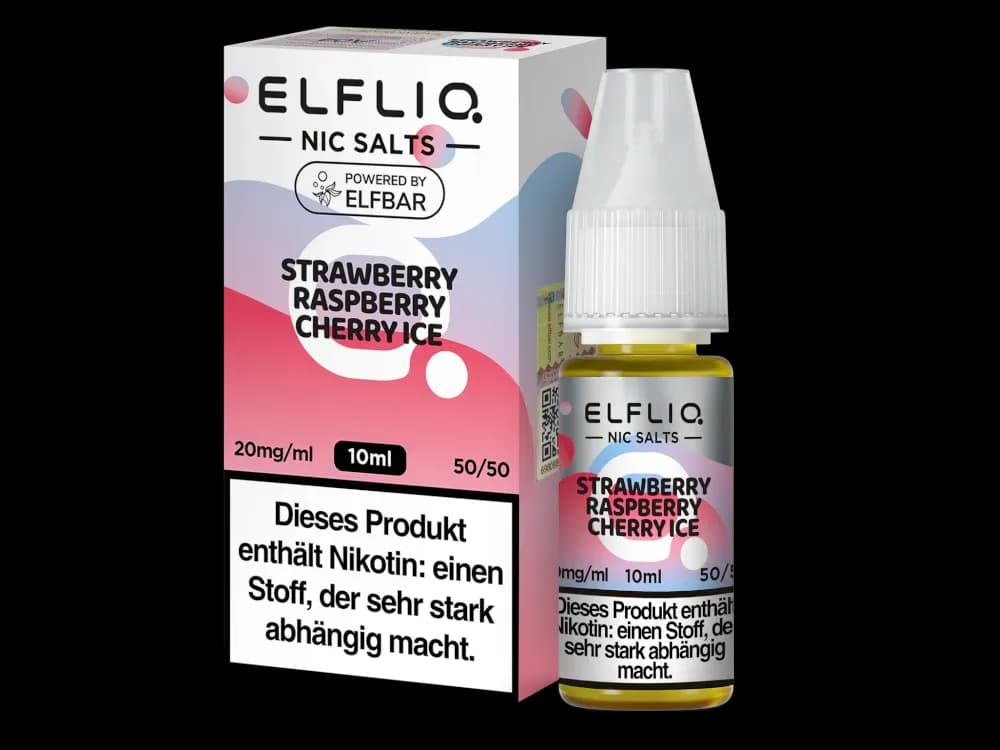 ELFLIQ - Strawberry Raspberry Cherry Ice - Nikotinsalz Liquid (Packung: 1er Packung / Stärke: 20 mg/ml) (995,00 EUR / liter)