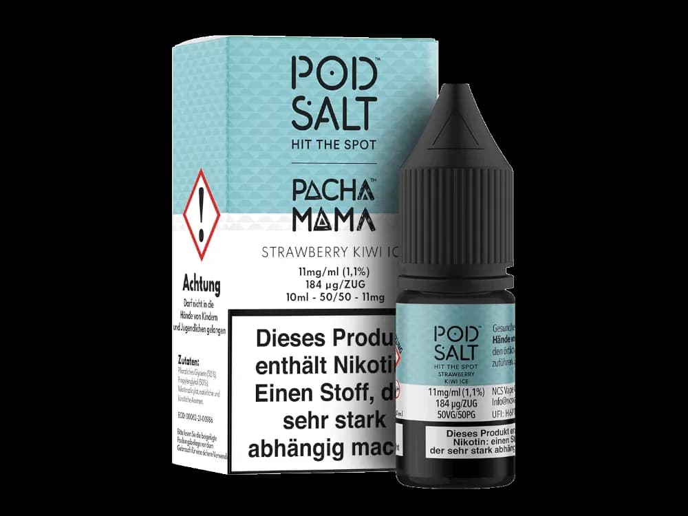 Pod Salt Fusion - Strawberry Kiwi Ice - Nikotinsalz Liquid  (Packung: 1er Packung / Stärke: 11 mg/ml) (1095,00 EUR / liter)