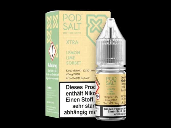 Pod Salt X - Nikotinsalz Liquid  - Lemon Lime Sorbet (Packung: 1er Packung / Stärke: 10 mg/ml / Geschmack: Lemon Lime Sorbet) (995,00 EUR / liter)