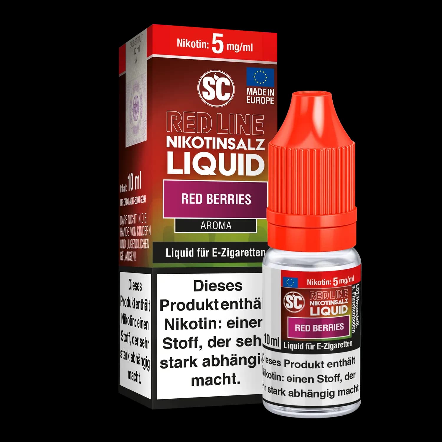 SC - Red Line - Red Berries - Nikotinsalz Liquid (Packung: 1er Packung / Stärke: 5 mg/ml) (795,00 EUR / liter)