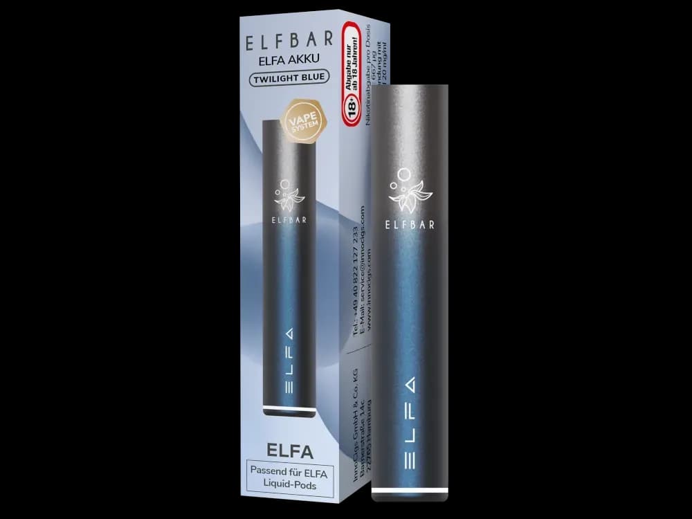 Elfbar - Elfa Akku 500 mAh  (Packung: 1er Packung / Farbe: blau-silber)
