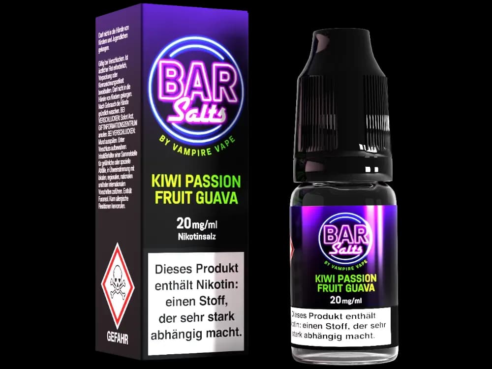 Vampire Vape - Bar Salts - Nikotinsalz Liquid - Kiwi Passion Fruit Guava (Packung: 1er Packung / Stärke: 20 mg/ml / Geschmack: Kiwi Passion Fruit...