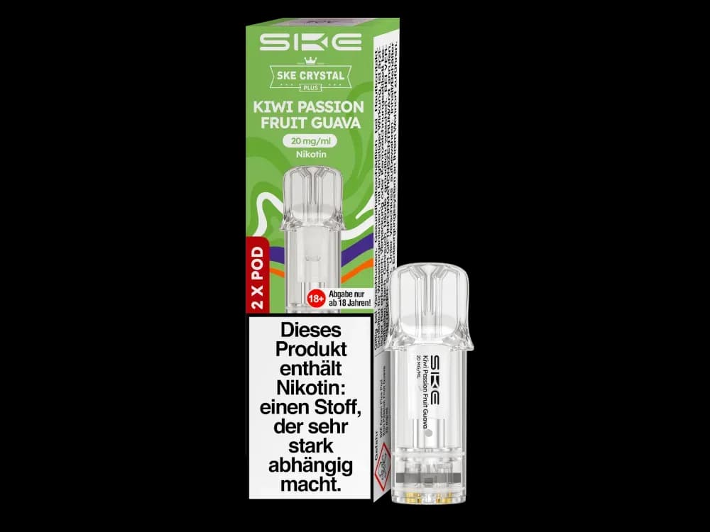 SKE - Crystal Plus Pod (2 Stück pro Packung) - Blueberry Cherry Blackberry (Packung: 1er Packung / Geschmack: Kiwi Passion Fruit Guava) (2487,50...
