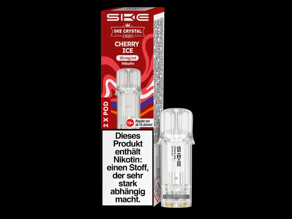 SKE - Crystal Plus Pod (2 Stück pro Packung) - Blueberry Cherry Blackberry (Packung: 1er Packung / Geschmack: Cherry Ice) (2487,50 EUR / liter)