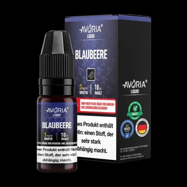 Avoria - E-Zigaretten Liquid - Blaubeere (Packung: 1er Packung / Stärke: 12 mg/ml / Geschmack: Blaubeere) (795,00 EUR / liter)