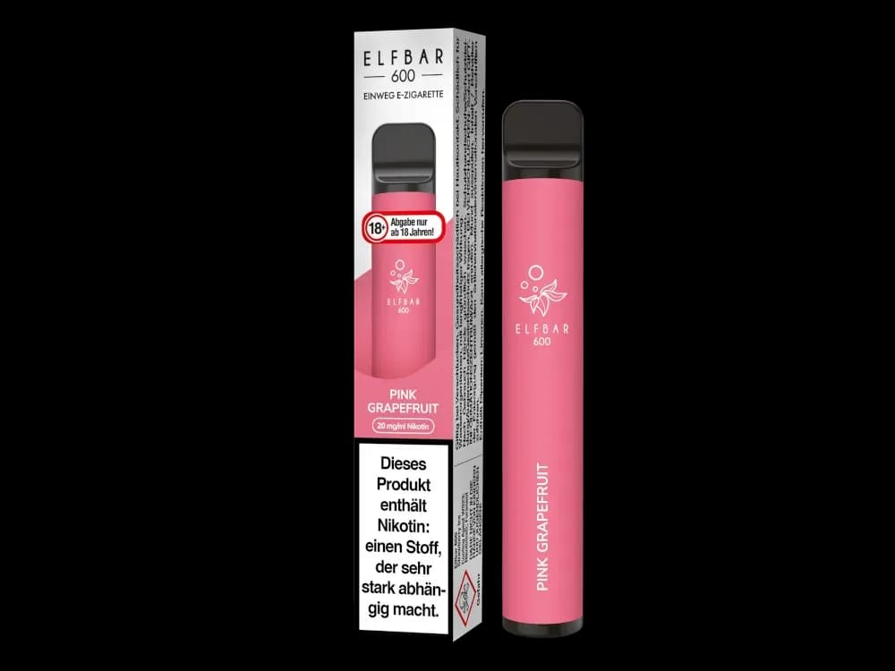 Elfbar 600 Einweg E-Zigarette - Apple Peach (Packung: 1er Packung / Stärke: 20 mg/ml / Geschmack: Pink Grapefruit) (4475,00 EUR / liter)