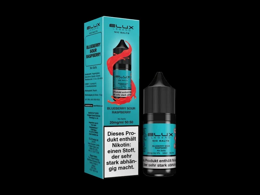Elux - Nikotinsalz Liquid  - Blueberry Sour Raspberry (Packung: 1er Packung / Stärke: 10 mg/ml / Geschmack: Blueberry Sour Raspberry) (995,00 EUR /...
