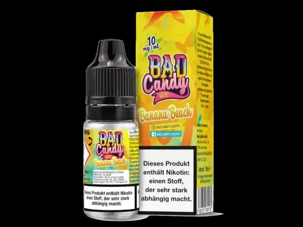 Bad Candy Liquids - Banana Beach - Nikotinsalz Liquid  (Packung: 1er Packung / Stärke: 10 mg/ml) (895,00 EUR / liter)