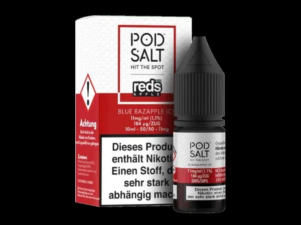 Pod Salt Fusion - Blue Razapple Ice - Nikotinsalz Liquid  (Packung: 1er Packung / Stärke: 20 mg/ml) (1095,00 EUR / liter)