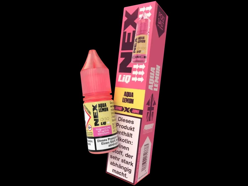 Pod Salt - NexLiq - Nikotinsalz Liquid - Aqua Lemon (Packung: 1er Packung / Stärke: 10 mg/ml / Geschmack: Aqua Lemon) (995,00 EUR / liter)