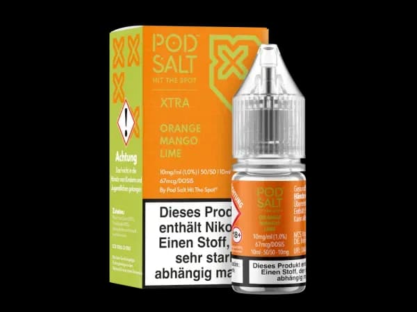 Pod Salt X - Nikotinsalz Liquid  - Orange Mango Lime (Packung: 1er Packung / Stärke: 20 mg/ml / Geschmack: Orange Mango Lime) (995,00 EUR / liter)