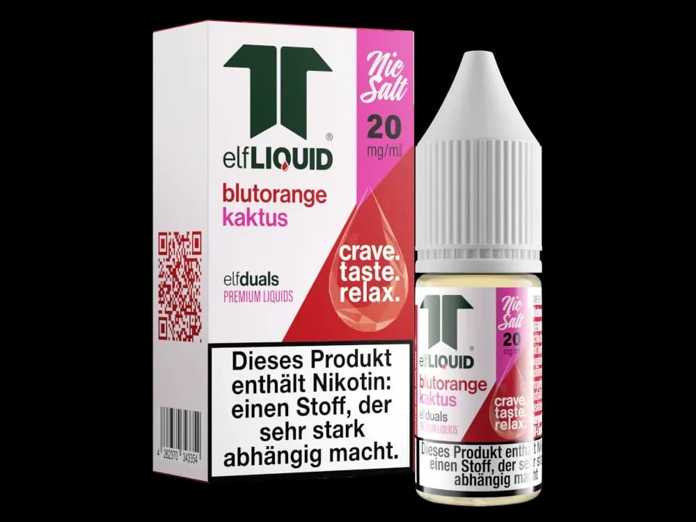 Elf-Liquid - Dual - Nikotinsalz Liquid 10 mg/ml - Blutorange-Kaktus (Packung: 1er Packung / Stärke: 20 mg/ml / Geschmack: Blutorange-Kaktus)...