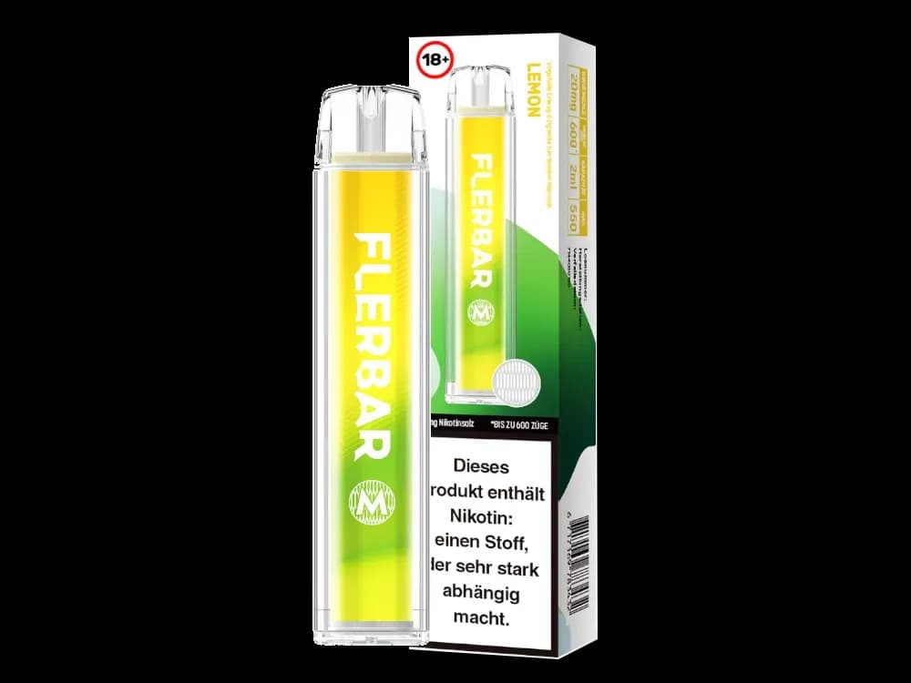 Flerbar - M Einweg E-Zigarette  - Alberry (Packung: 1er Packung / Stärke: 20 mg/ml / Geschmack: Lemon) (4475,00 EUR / liter)