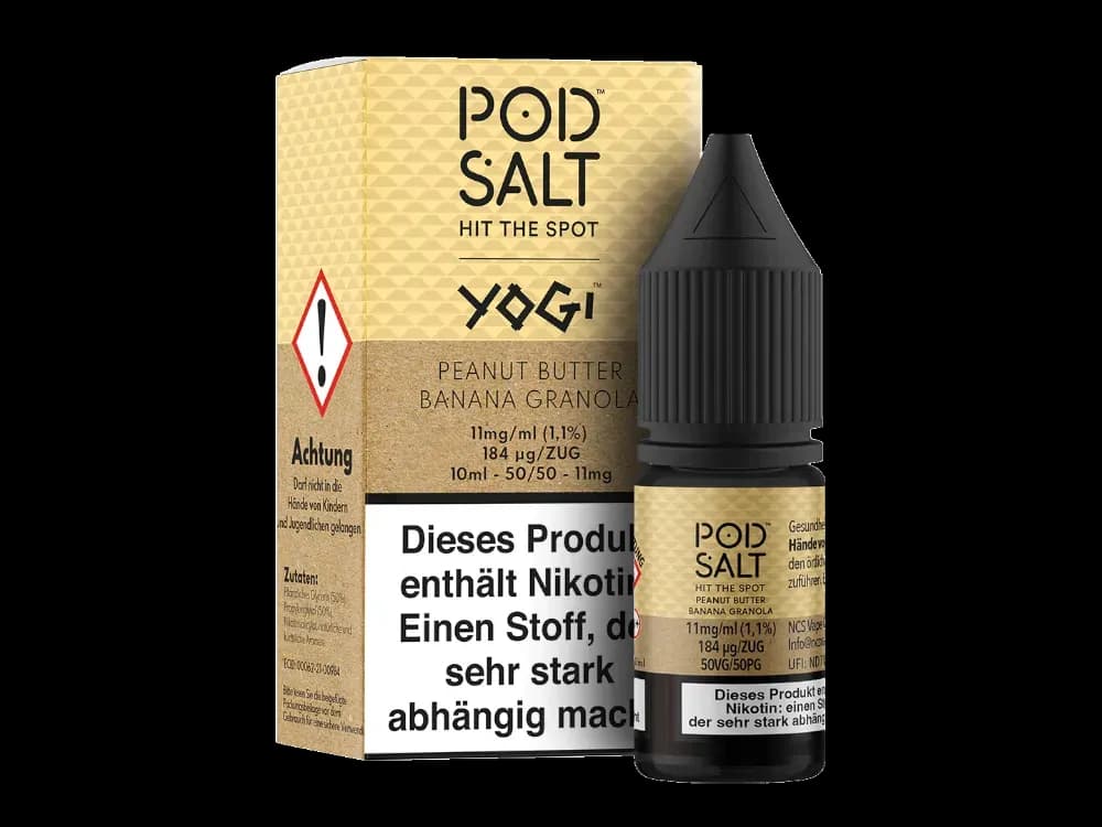 Pod Salt Fusion - Peanut Butter Banana Granola - Nikotinsalz Liquid  (Packung: 1er Packung / Stärke: 11 mg/ml) (1095,00 EUR / liter)