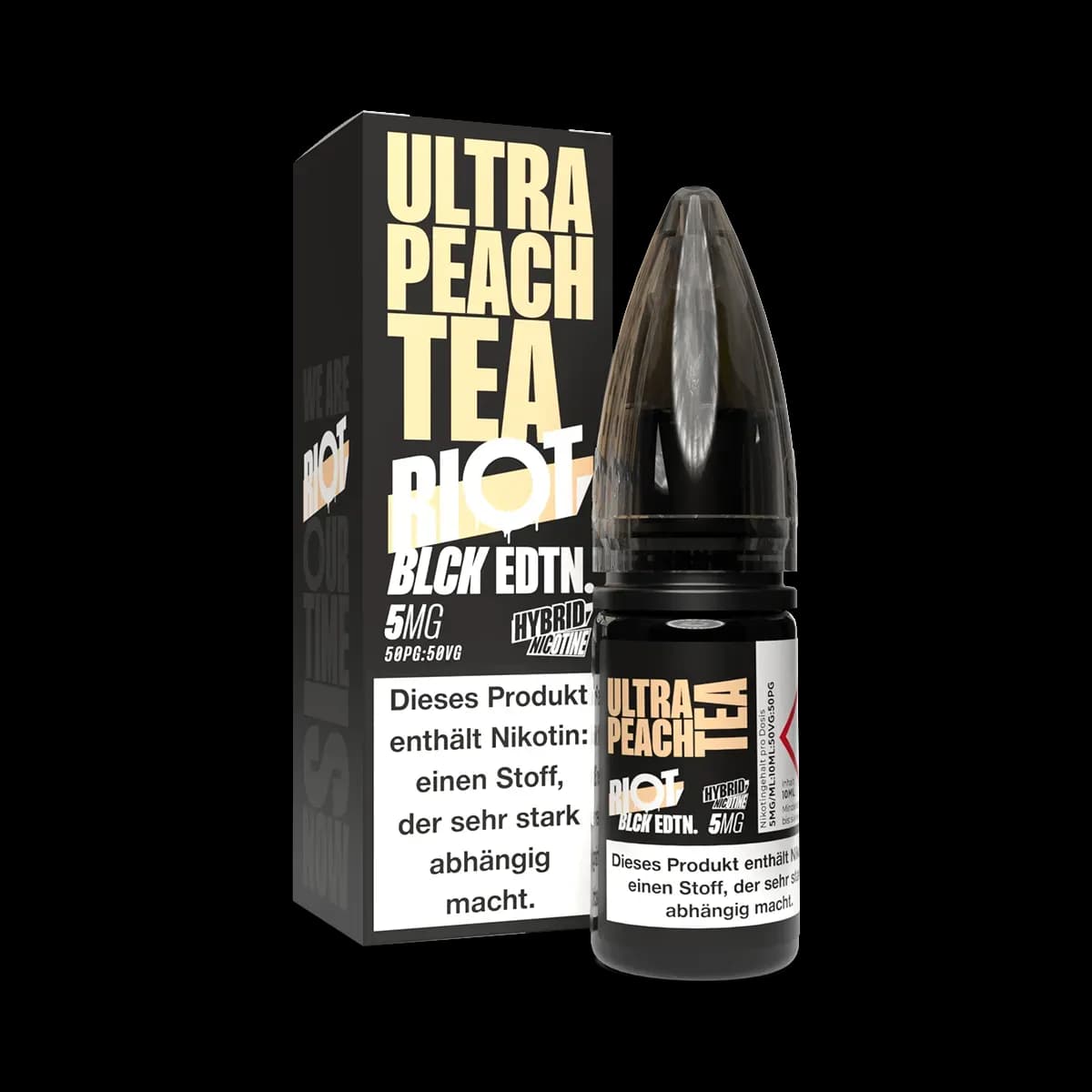 Riot Squad - BLCK Edition - Hybrid Nikotinsalz Liquid - Ultra Peach Tea (Packung: 1er Packung / Stärke: 5 mg/ml / Geschmack: Ultra Peach Tea)...