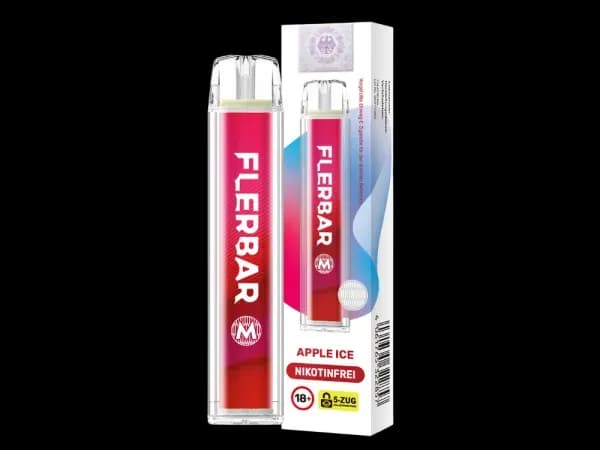 Flerbar - M Einweg E-Zigarette  - Apple Ice (Packung: 1er Packung / Stärke: 0 mg/ml / Geschmack: Cherry Cola) (4475,00 EUR / liter)