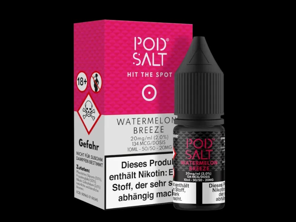 Pod Salt - Watermelon Breeze - Nikotinsalz Liquid  (Packung: 1er Packung / Stärke: 20 mg/ml) (995,00 EUR / liter)