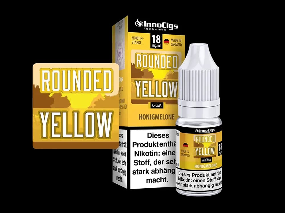Rounded Yellow Honigmelonen Aroma - Liquid für E-Zigaretten (Packung: 1er Packung / Stärke: 18 mg/ml) (895,00 EUR / liter)