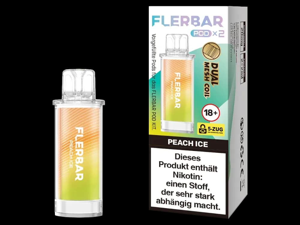 Flerbar - POD (2 Stück pro Packung) (Packung: 1er Packung / Geschmack: Peach Ice) (2487,50 EUR / liter)