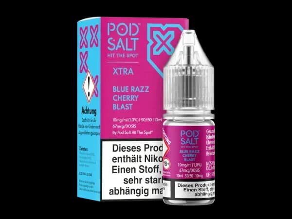 Pod Salt X - Nikotinsalz Liquid  - Blue Razz Cherry Blast (Packung: 1er Packung / Stärke: 20 mg/ml / Geschmack: Blue Razz Cherry Blast) (995,00 EUR...