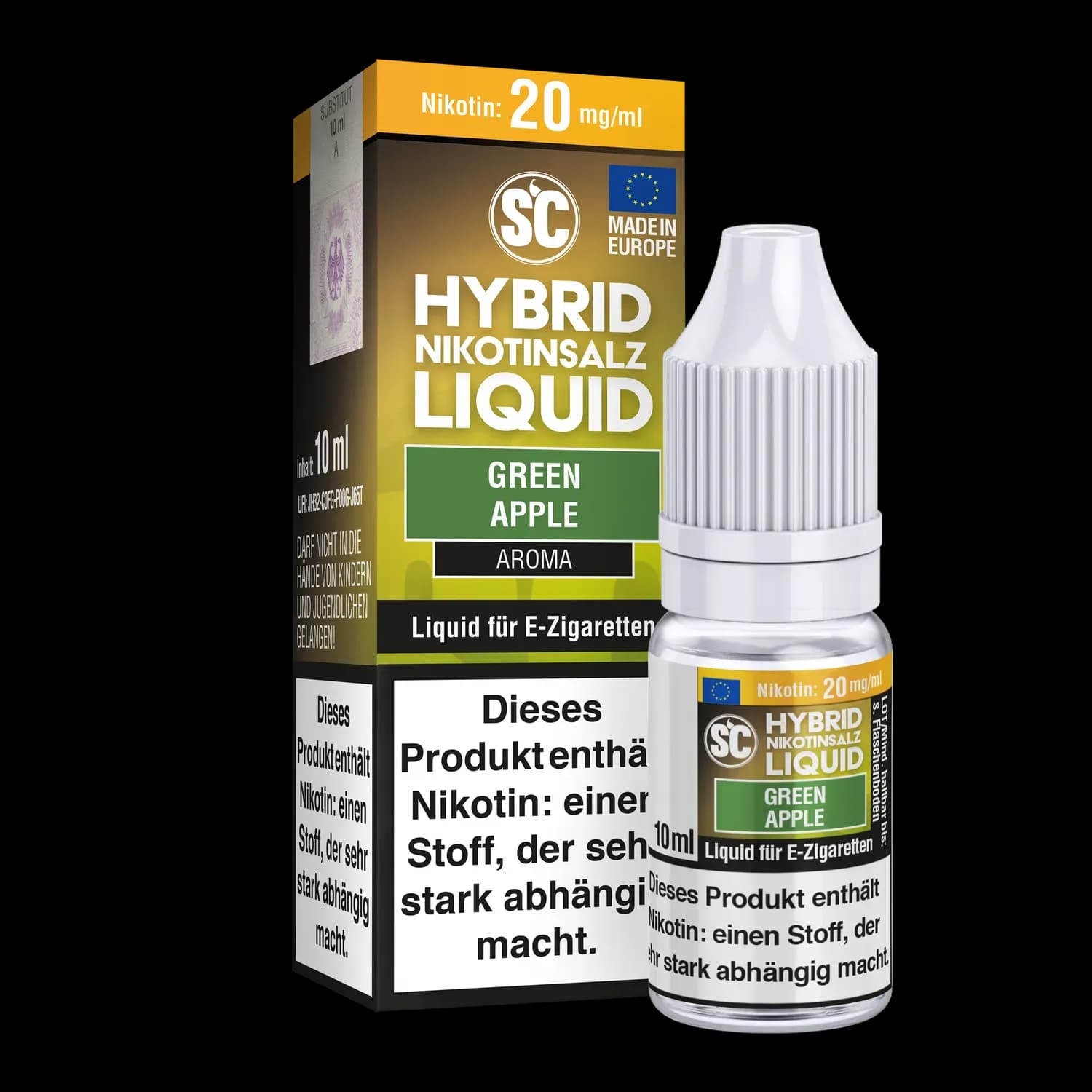 SC - Green Apple - Hybrid Nikotinsalz Liquid  (Packung: 1er Packung / Stärke: 5 mg/ml) (795,00 EUR / liter)