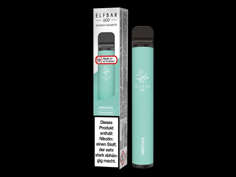 Elfbar 600 Einweg E-Zigarette - Apple Peach (Packung: 1er Packung / Stärke: 20 mg/ml / Geschmack: Menthol) (4475,00 EUR / liter)