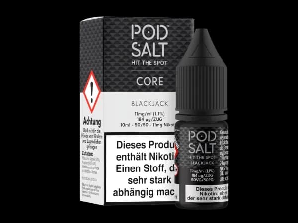 Pod Salt Core - Nikotinsalz Liquid - Blackjack (Packung: 1er Packung / Stärke: 20 mg/ml / Geschmack: Blackjack) (995,00 EUR / liter)