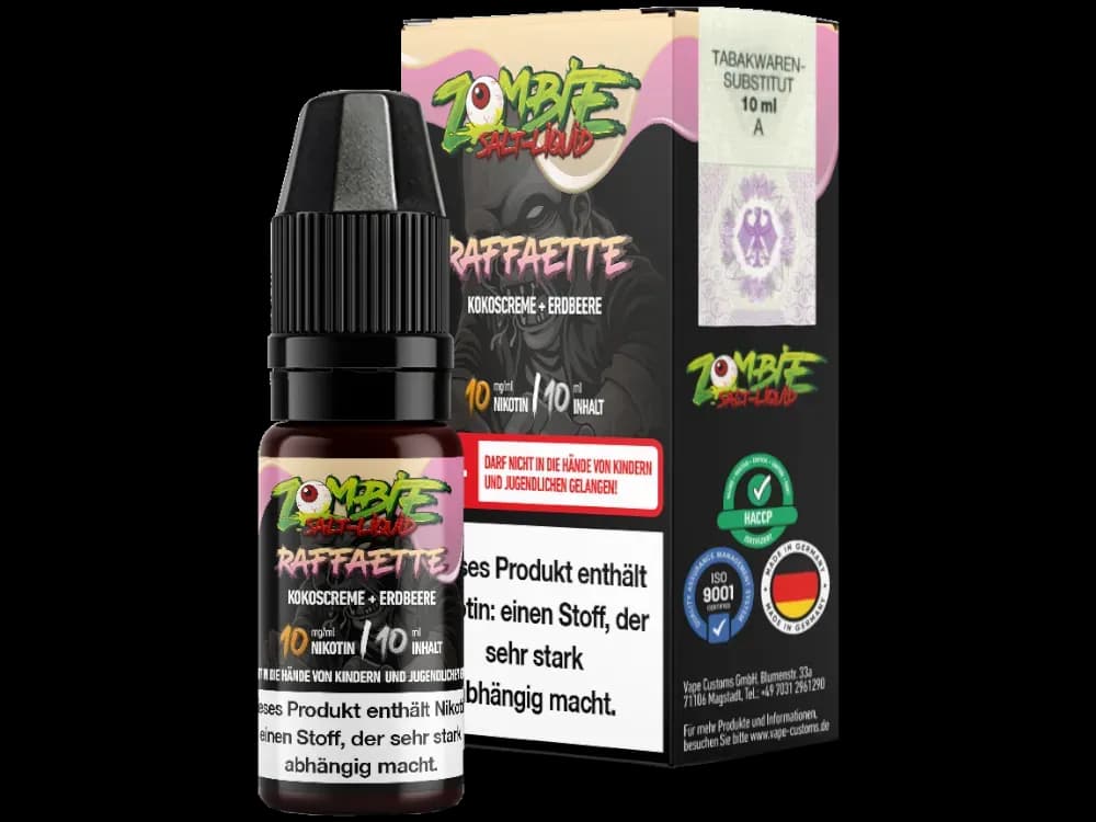 Zombie - Nikotinsalz Liquid - Raffaette (Packung: 1er Packung / Stärke: 10 mg/ml / Geschmack: Raffaette) (795,00 EUR / liter)