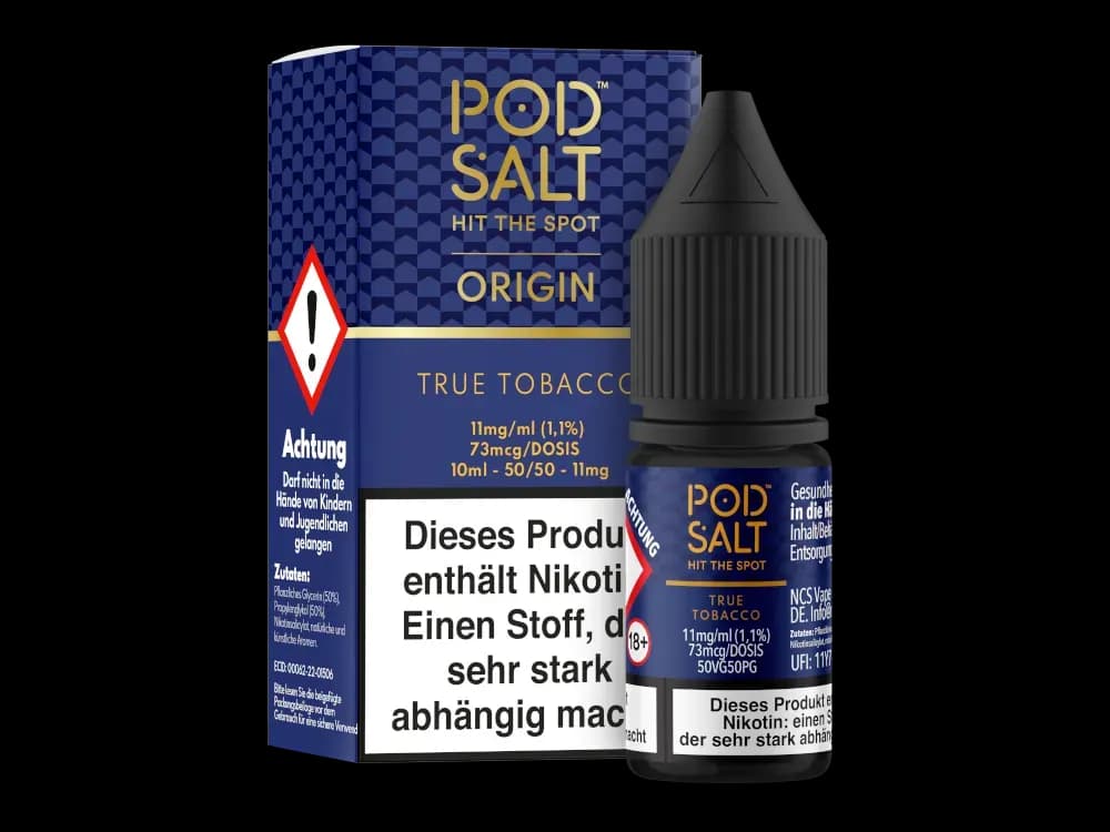 Pod Salt Origin - True Tobacco - Nikotinsalz Liquid (Packung: 1er Packung / Stärke: 11 mg/ml) (995,00 EUR / liter)
