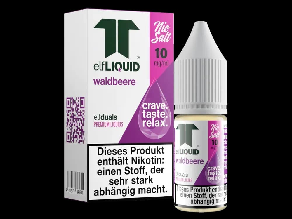 Elf-Liquid - Dual - Nikotinsalz Liquid 10 mg/ml - Waldbeere (Packung: 1er Packung / Stärke: 10 mg/ml / Geschmack: Waldbeere) (895,00 EUR / liter)