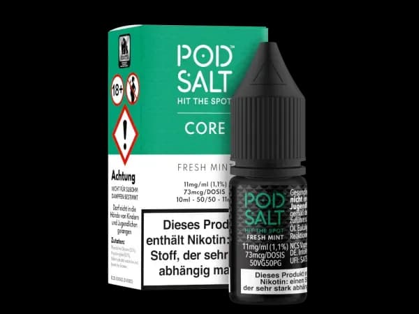 Pod Salt Core - Fresh Mint - Nikotinsalz Liquid  (Packung: 1er Packung / Stärke: 11 mg/ml) (995,00 EUR / liter)