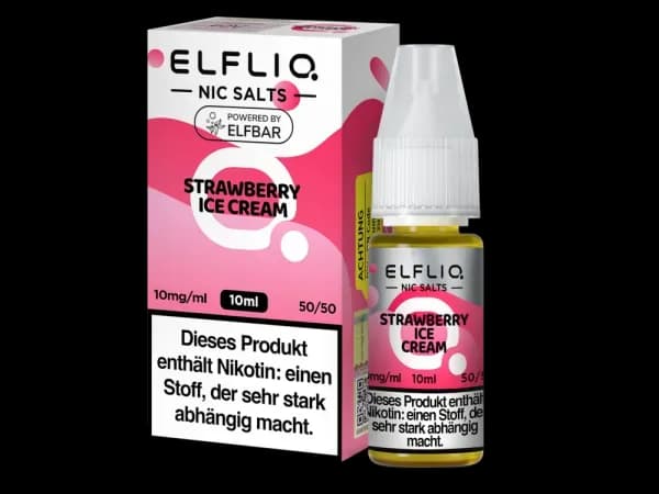 ELFLIQ - Strawberry Ice Cream - Nikotinsalz Liquid (Packung: 1er Packung / Stärke: 10 mg/ml) (995,00 EUR / liter)