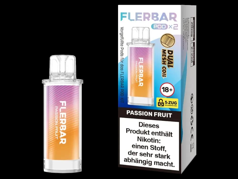 Flerbar - POD (2 Stück pro Packung) (Packung: 1er Packung / Geschmack: Passion Fruit) (2487,50 EUR / liter)